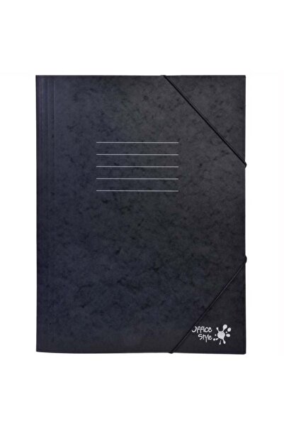 CATIANO Mapa Prespan din Hartie Neagra cu Elastic 25, 5x34, 5cm