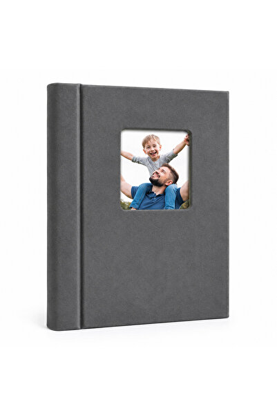 Nobbystar Anthracite Suede Magnetic Adhesive Photo Album 15 Sheets 30 Pages