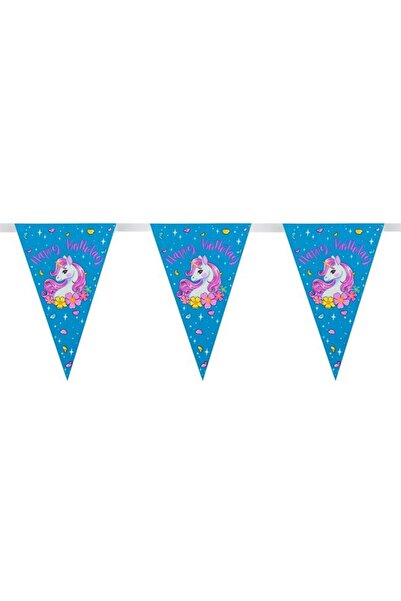 CATIANO Stegulete de Petrecere Bleu Unicorn 3.66m - 10buc