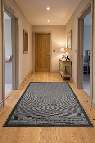 Aden Sisal Plus Hasır Dokuma Halı | Kaymaz Tabanlı Mutfak Halısı | Modern Bor...