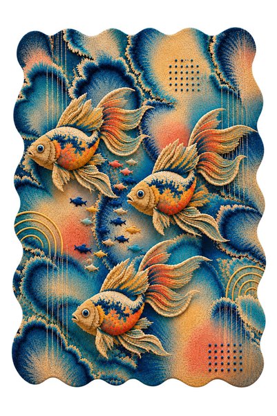 Rugs Modern Halı سجادة زخرفية حديثة منسوجة بتصميم السمك من SDT sdtamour4127