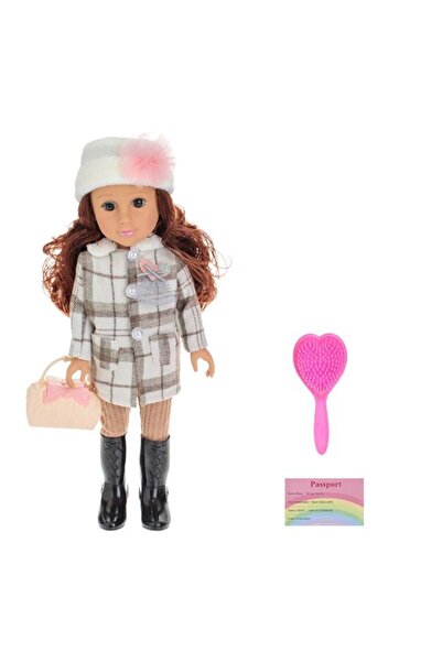 CATIANO Papusa Fashion Girl cu Tinuta Bej Carouri & Muzica 48cm