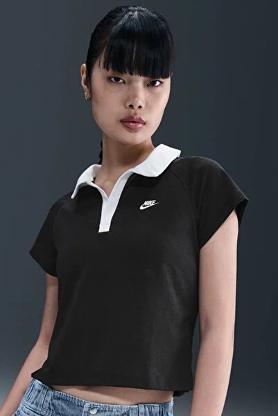 Nike Sportswear Retro Polo Slim Fit T-shirt Kadın İnce Dokulu Kısa Kesim Polo...