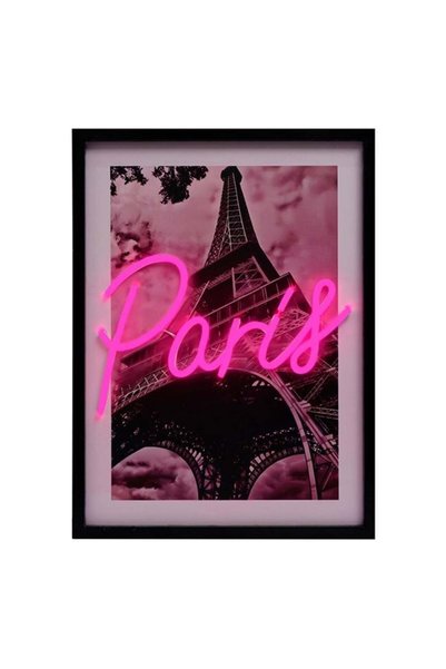 CATIANO Tablou cu Lumina Neon Model Paris 30x40cm