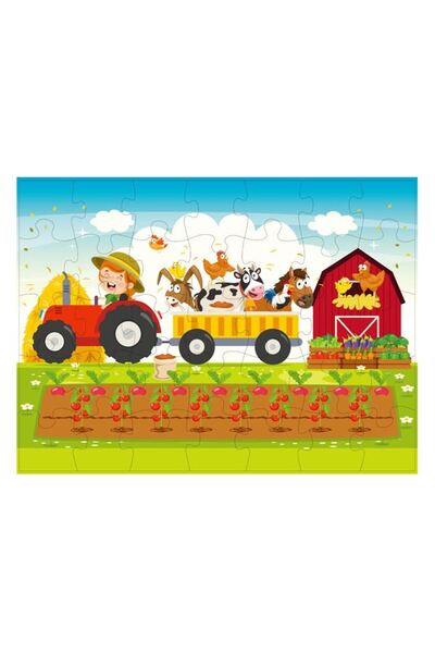 CATIANO Puzzle Ferma cu Animale & Tractor (35 de piese Jumbo)