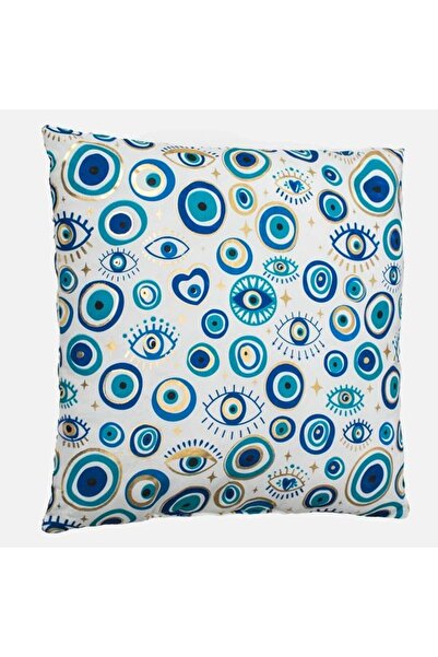 CATIANO Perna de Vara cu Model Albastru Ochi 40x40cm