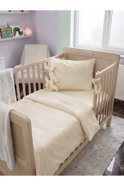 Keçeli parti hayalleri Baby Bedding Set 100% Cotton with Bow Pillow, 3-Piece ...