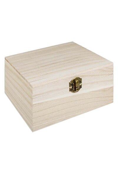 CATIANO Cufar Decorativ din Lemn de Culoare Naturala 18x12,5x9cm