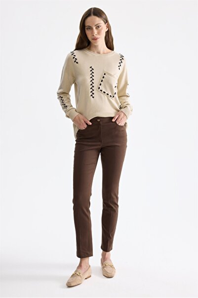 Ekol Narrow Leg Cotton Trousers 2031