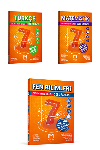 Mozaik Yayınları 7. Sınıf Türkçe Matematik Fen Bilimleri Soru Bankası Seti 2027