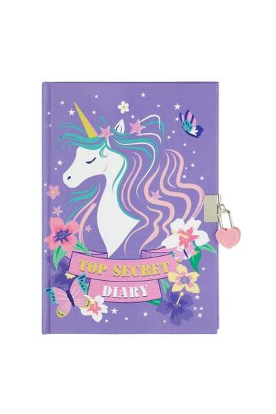 CATIANO Agenda A5 cu Lacat & Coperta Lila Unicorn - 80F