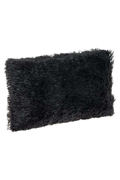 CATIANO Perna Decorativa de Iarna Shaggy Neagra 50x30cm