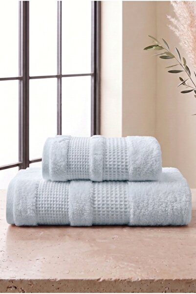 neşe home collection Σετ 2 πετσετών μπάνιου με σχέδιο βάφλας (1 τεμάχιο 50x10...