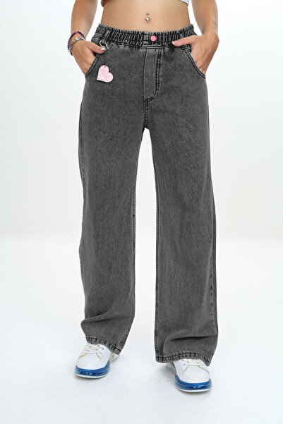 Asortik Kids Kız Çocuk Bel Lastikli Kot Pantolon 9 Yaş. 10 Yaş. 11 Yaş. 12 Ya...