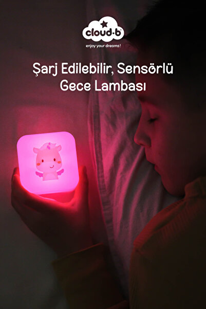 Cloud-B Unicorn Şarj Edilebilir Sensörlü Gece Lambası 7x7cm