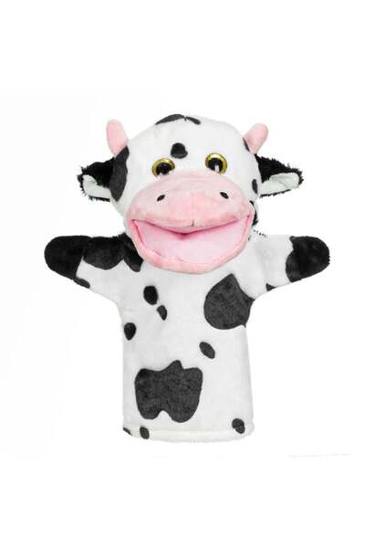 CATIANO Figurina din Plus Vacuta Alba pentru Teatru de Papusi 28cm