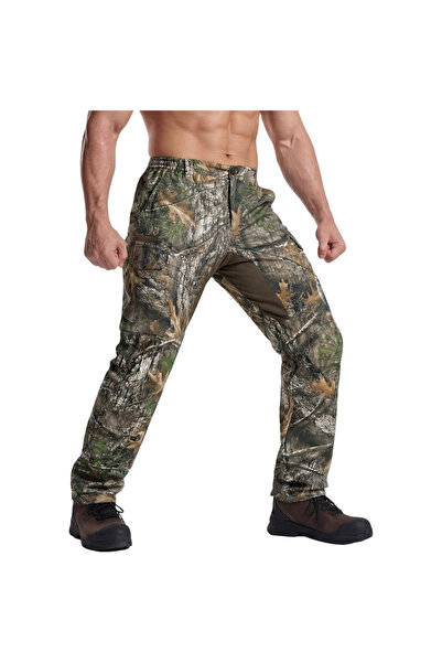 OtherMax Pantaloni Cargo Militari de Vânătoare pentru Bărbați, Camuflaj Frunz...