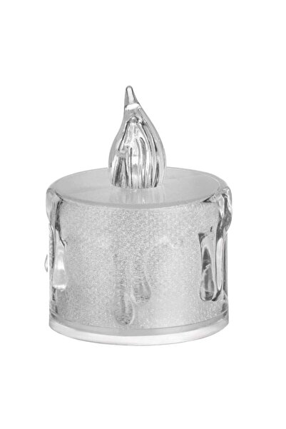 CATIANO Lumanare Decorativa Transparenta cu Model Picaturi Frosty Baterii & L...