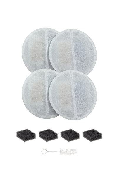 Xenon Smart Kedi ve Köpek Su Pınarı Filtresi (X8656 Uyumlu) | 4'lü Set, Fırça...