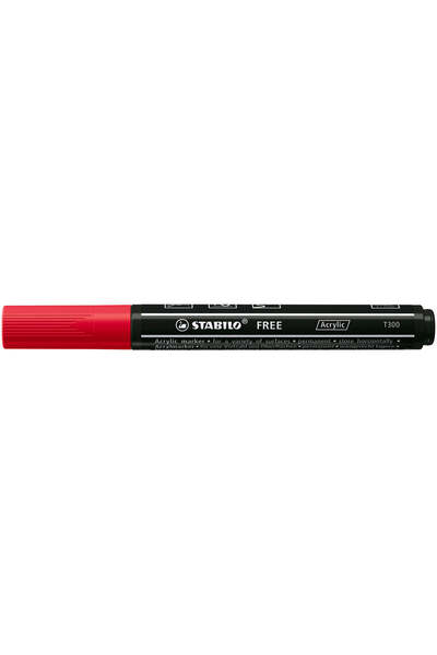 Stabilo Marker acrilic Free Acrylic T300, carmin