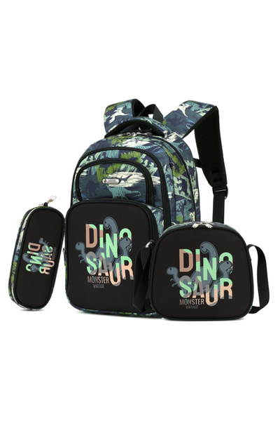 Giftry Set Ghiozdan Scolar Giftry® 3 Piese, Rucsac Ergonomic, Penar si Gentut...