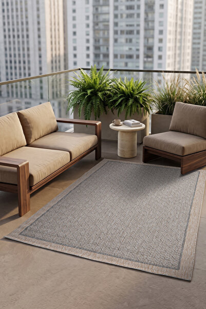 Aden Sisal Plus Hasır Dokuma Halı | Kaymaz Tabanlı Mutfak Halısı | Modern Bor...