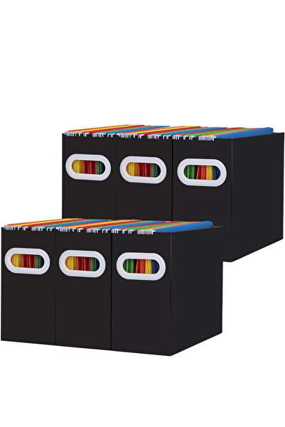 OtherMax Dosar pentru documente, Organizator de birou, 6 bucăți, Negru, A4, 3...