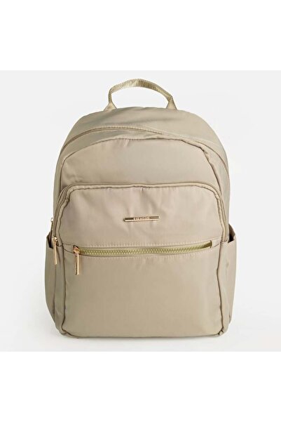 CATIANO Rucsac Bej din Nailon pentru Femei 28x14x37cm