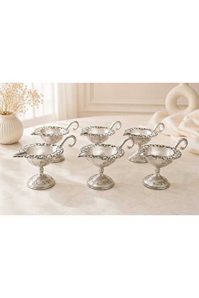 RAHSAN COLLECTİON 6-Piece Silver Plated Coffee Side Serving Set Small Size