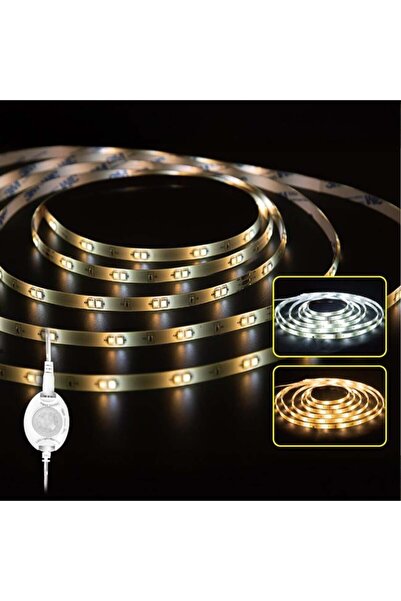 CATIANO Banda Strip Light Autocolanta cu LED Alb Cald & Rece Senzor de Miscar...