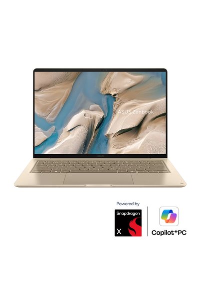 ASUS Laptop Zenbook 14 UX3480Q/U1157X,SNAPDRAGON X X126100, 16GB, SSD 512 GB,WINDOWS 11 HOME, Tastatură QUERTZ Germania, ZABRISKIE BEIGE