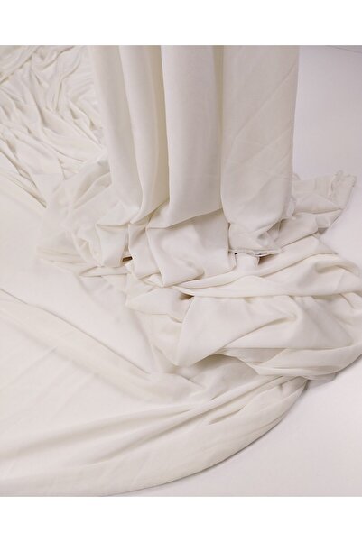 Kumaş Parça Off-White Thin Flexible Denier Jersey Fabric for Dresses & Blouse...