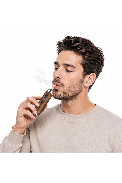 Nevara Portable Ashtray with a Stylish Wood Design and Cover, Suitable for Ca...