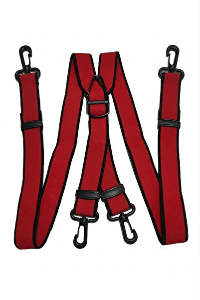 Kemer Dünyası Plastic 4-Hook Washable Antiallergic Unisex Trouser Hanger Red