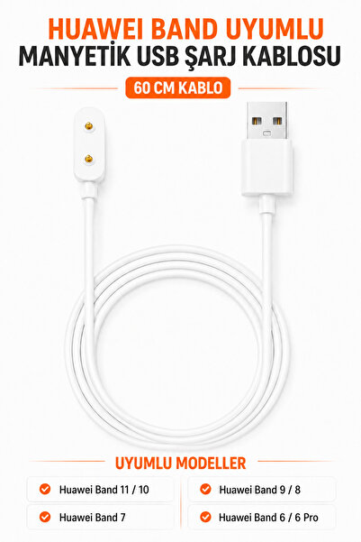 CONOCER Huawei Band 11 / 10 / 9 / 8 / 7 / 6 / 6 Pro Uyumlu Manyetik Akıllı Bi...