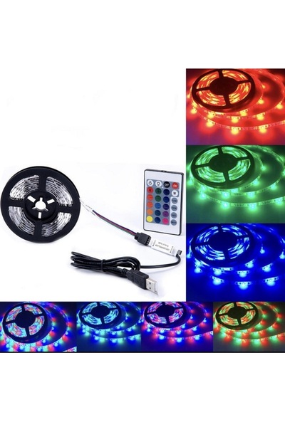 Andowl Αδιάβροχη ταινία LED RGB 5050 με τηλεχειριστήριο Q-DT20 - 2 μέτρα - Αυ...