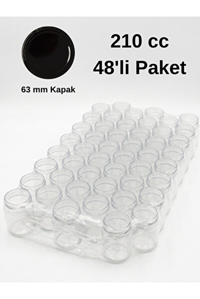 Milea 48 Adet Kapaklı Konserve Kışlık Sos Komposto Mama Kabı Cam Saklama Kava...