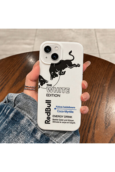 MustCase iPhone 13 / 14 / 15 Uyumlu Red Bull White Edition Telefon Kılıfı – B...