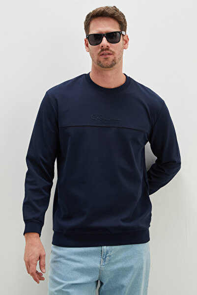 Fulla Moda Sweatshirt sa reljefnim printom i okruglim izrezom