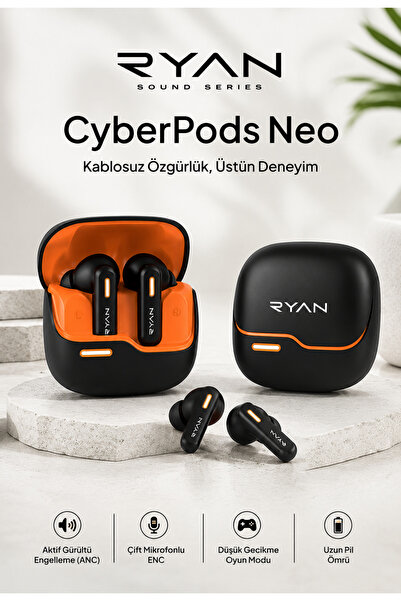 Ryan Kablosuz Bluetooth Kulaklık ANC Gürültü Engelleyici 4 Mikrofon ENC Düşük...