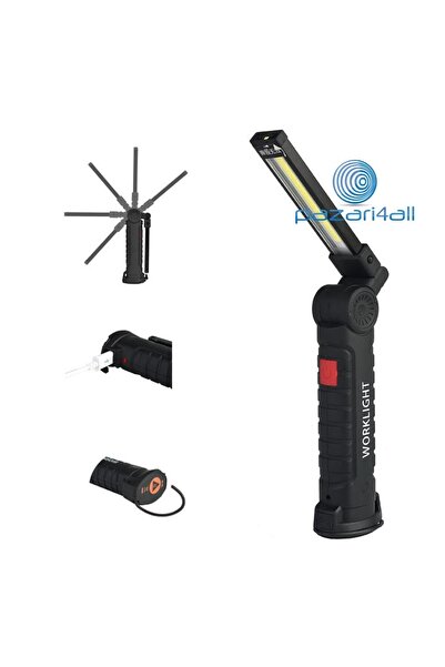 Ultrafire W-51 COB Φωτιστικό Εργασίας με περιστροφή 180 μοιρών, 5 θέσεων, μαγ...