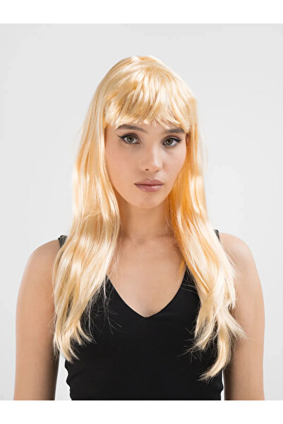 MEKs Platinum Gold Dore Color Long Straight Party Wig