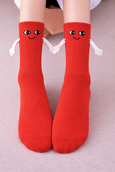 CARNAVAL SOCKS Mıknatıslı El Ele Tutuşan 4'lü Çorap Seti – Siyah Beyaz Kırmızı Yeşil