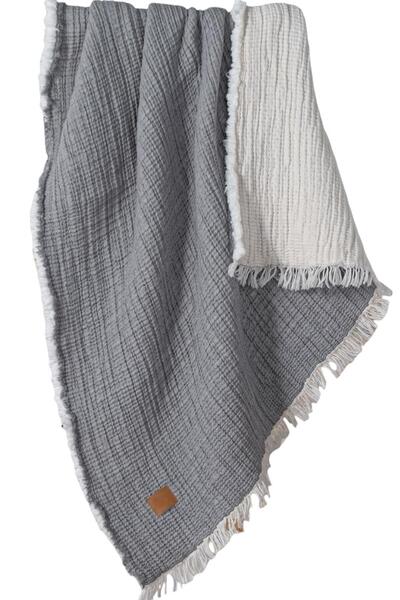 ALTINTAŞ BABY Kanz 100% Cotton 5-Layer Padded Muslin Blanket 90 X 110 - Gray ...