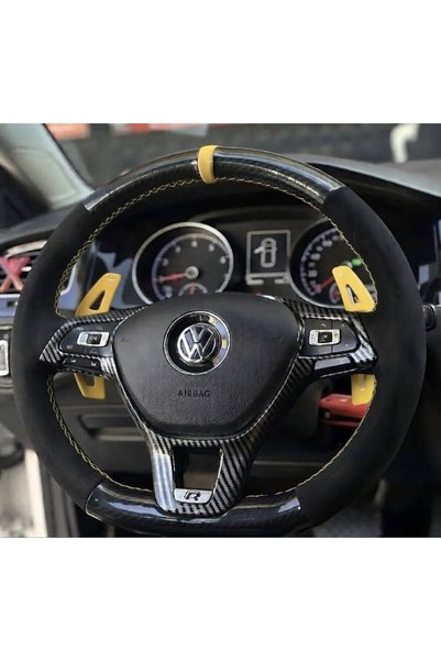 STİLİX GARAGE Golf 7 Jetta Passat Tiguan Polo F1 Araca Özel Dikmeli Direksiyo...
