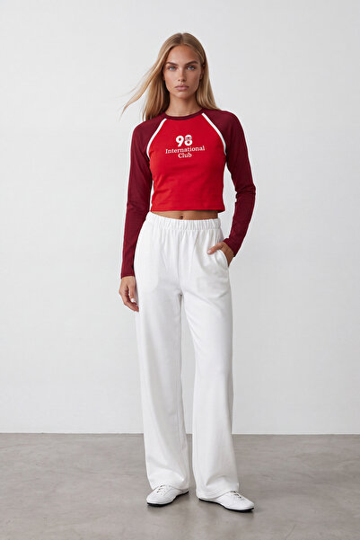 Trend Alaçatı Stili Woman's ecru double pocketed palazzo pants alc-x15594