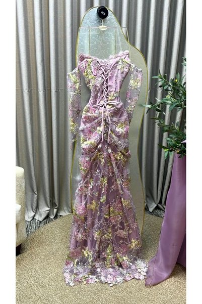 Hullm Store floral evening dress