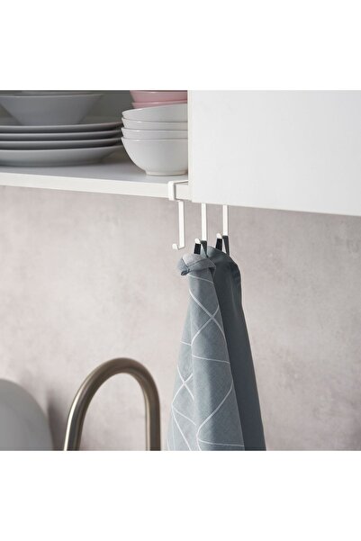 IKEA Rafa Takılan 3 Kancalı Askı 12x7x1 Cm Kepçe Asma Aparatı Havlu Askısı As...