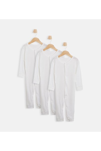 BABIES & More Plain Pack Of 3 Sleepsuit