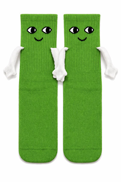 CARNAVAL SOCKS Mıknatıslı El Ele Tutuşan 4'lü Çorap Seti – Siyah Beyaz Kırmızı Yeşil